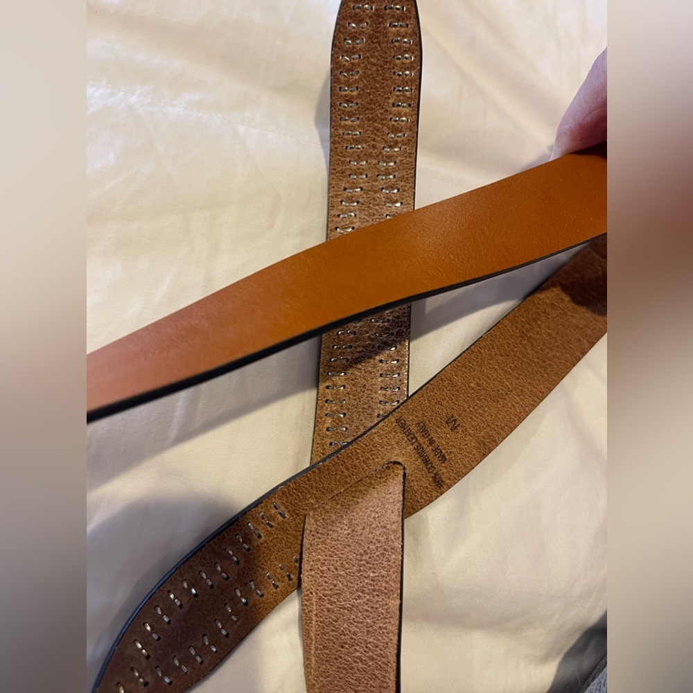 NWOT ISABEL MARANT Lecce Studded Leather Belt in TAN medium - Picture 5 of 6